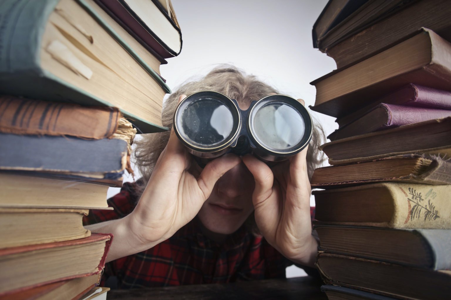 Investigator reviewing case documents